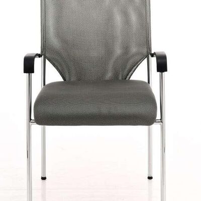 Deba Meubelen Sarah white visitor chair 51x52x85 white faux leather Chromed metal