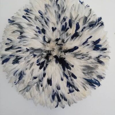 Juju hat moucheté blanc, gris et bleu marine de 60 cm