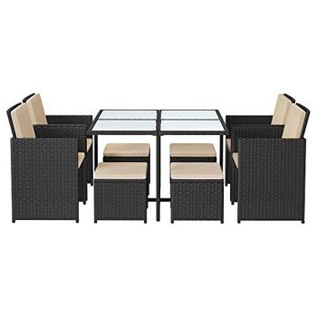 Lot de 3 meubles de balcon en polyrotin 53 x 57,5 x 76 cm (L x l x H) 1