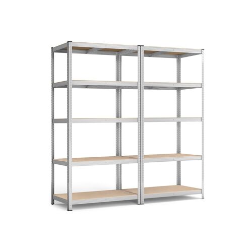 Set of 2 storage shelves, 200 x 100 x 50 cm black 200 x 100 x 50 cm (H x L x W)