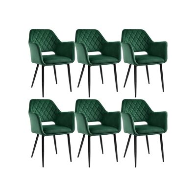 Set of 4 dining chairs with backrest 47.5 x 56 x 78.5 cm (L x W x H)