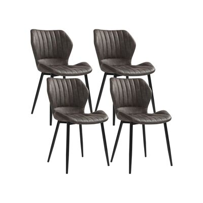 Ensemble de 4 chaises de salle à manger avec accoudoirs 59,5 x 58 x 88 cm (L x L x H)