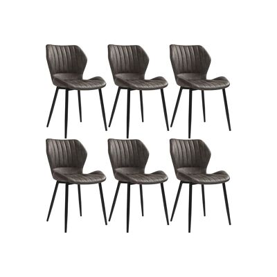 Lot de 2 chaises de salle à manger avec accoudoirs 59,5 x 58 x 88 cm (L x L x H)