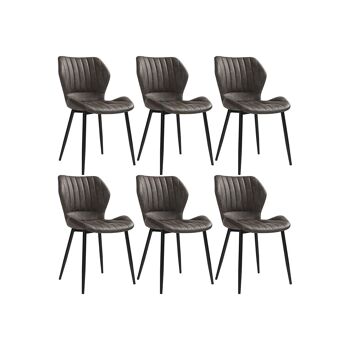 Lot de 2 chaises de salle à manger avec accoudoirs 59,5 x 58 x 88 cm (L x L x H) 1