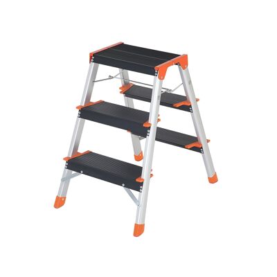 Aluminum ladder with 6 steps 48.5 x 12 x 202 cm (L x W x H)