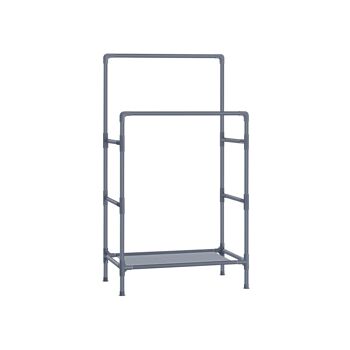 Meuble de rangement suspendu avec 2 tiroirs Gris 30 x 30 x 108 cm (L x L x H) 2