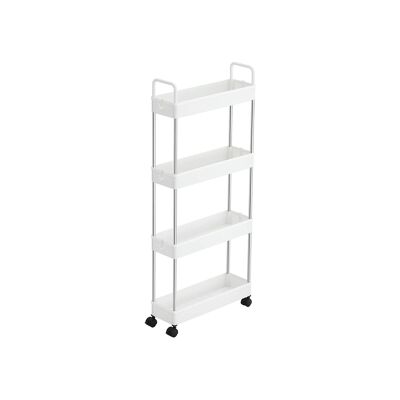 Carrello da cucina a 3 ripiani bianco 40 x 22 x 60 cm (L x P x A)