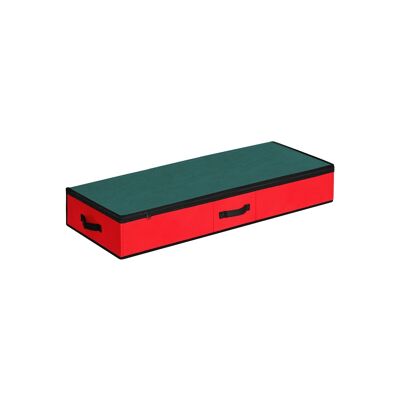 Set of 3 red storage boxes 30 x 40 x 25 cm (L x W x H)