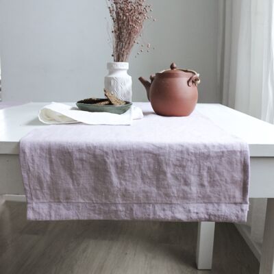 Dusty Pink Linen Table Runner