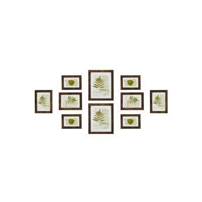 Set di 10 cornici per foto marroni 23,1 x 1,2 x 28,7 cm (L x P x A)
