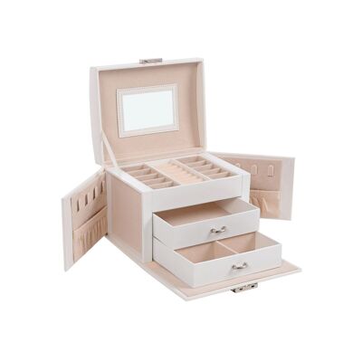 Portable Jewelry Box Black 17.5 x 13.5 x 12 cm (L x W x H)