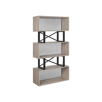 Modern bookcase Greige 80 x 30 x 149 cm (L x W x H)