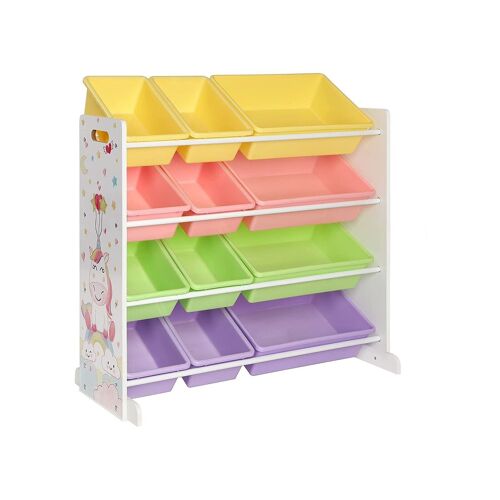 Children's Toy Shelf White 90 x 29.5 x 90 cm (L x W x H)