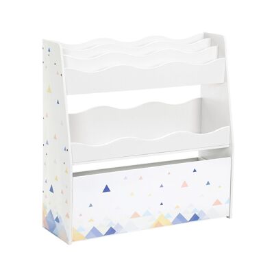 Librería 4 niveles Blanco 80 x 11,5 x 118,8 cm (Largo x Ancho x Alto)