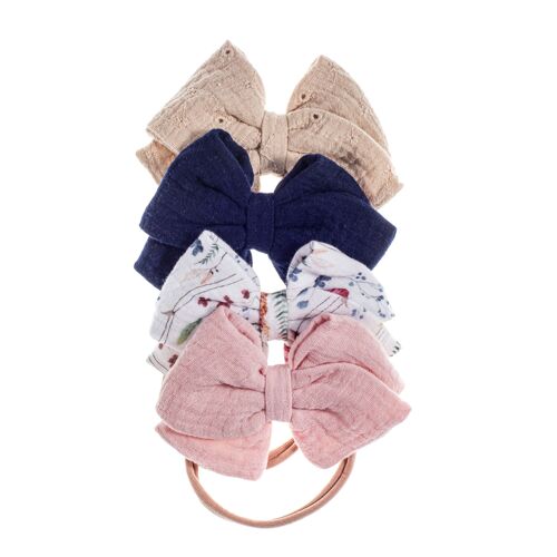 Set of 4 Nora Bows ( random colors)