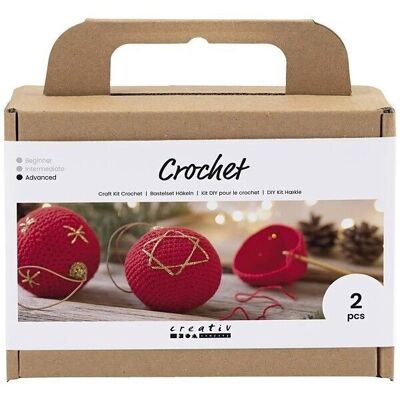 DIY crochet kit - Christmas balls - 2 pcs