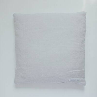 Funda de almohada de lino gris