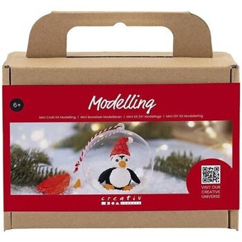 Kit DIY modelage - Boule de Noël - Pingouin 1