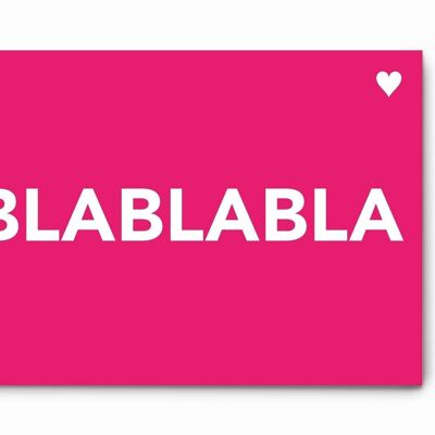 Neon Pink A5 Card - BLABLABLA