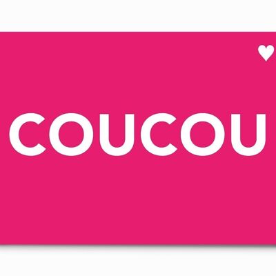 Biglietto A5 rosa neon - COUCOU