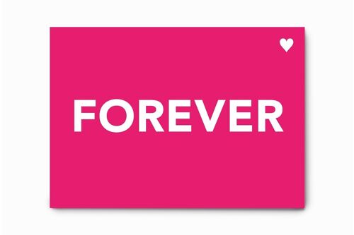 Carte A5 Rose Fluo - FOREVER
