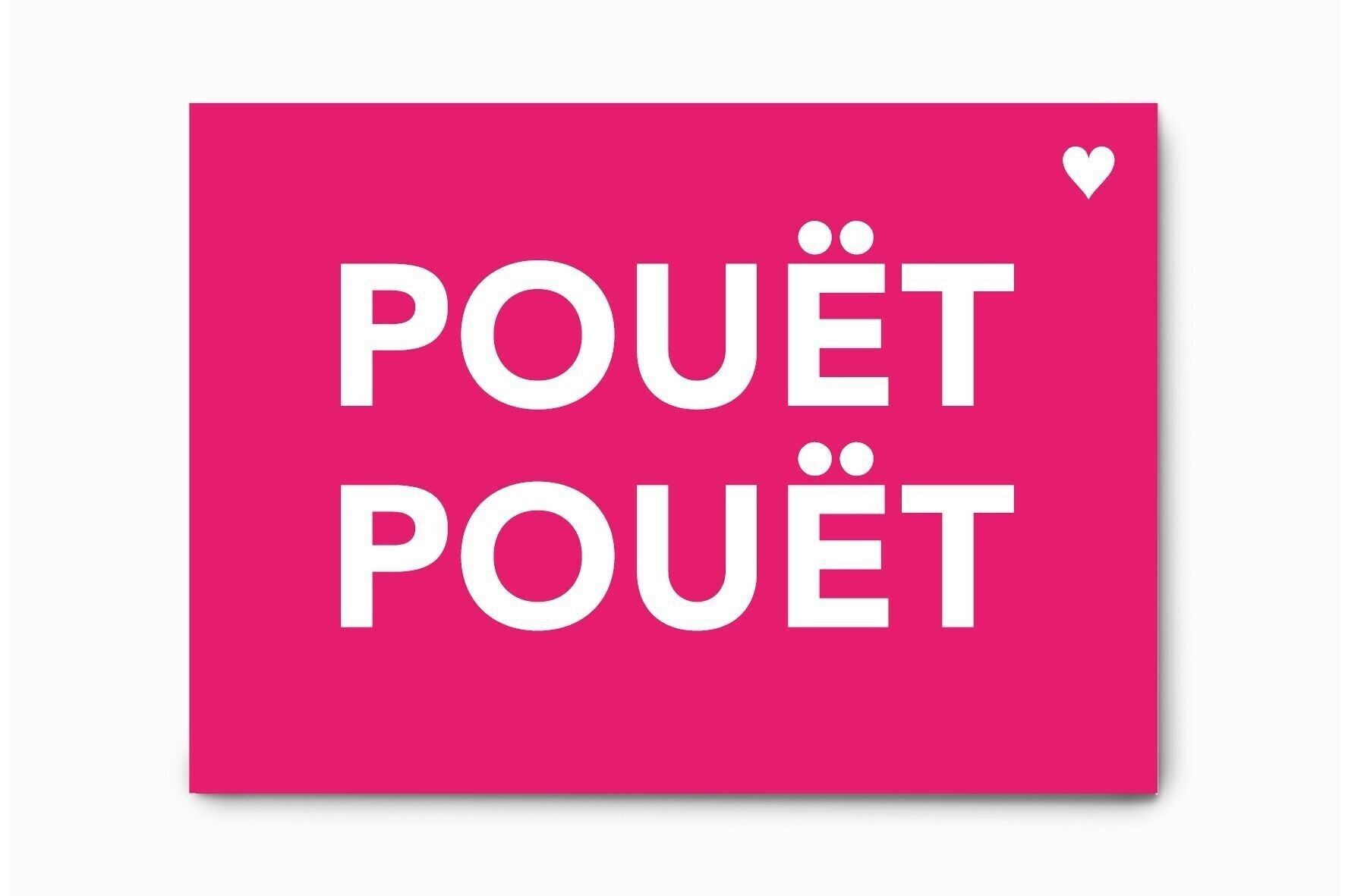 Carte A5 Rose Fluo - POUÊT POUÊT