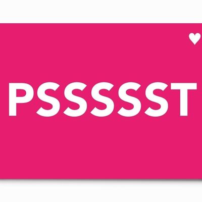 Neonpinke A5-Karte – PSSSSST