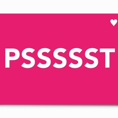 Neon Pink A5 Card - PSSSSST
