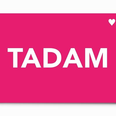 A5 Neon Pink Card - TADAM