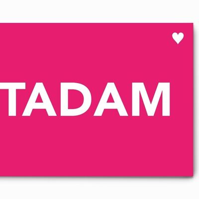 A5 Neon Pink Card - TADAM