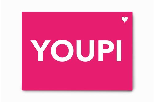 Carte A5 Rose Fluo - YOUPI