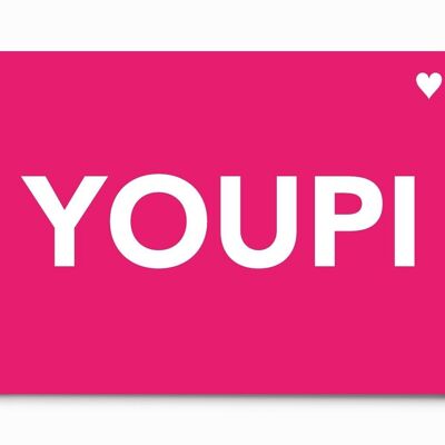 A5 Neon Pink Card - YOUPI