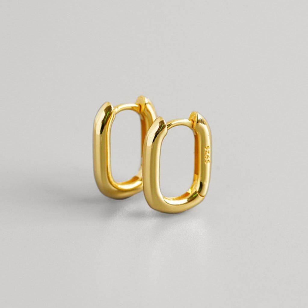 Creolen Gold - Goldohrringe - 925 Sterling Silber - Hoops - Gold Ohrringe Damen - Wasserfest