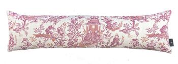 Housse de coussin tissée bas de porte toile de Jouy 3