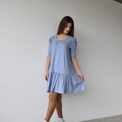 Kleid Carmen Serenity Blau