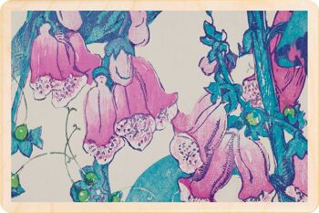 Carte postale en bois ROYDS, FOXGLOVES Fine Art Card 1
