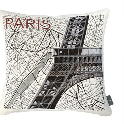 Kissenbezug aus rechts gewebtem Eiffel-Muster