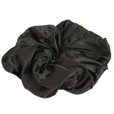 Scrunchie groß satiniert schwarz