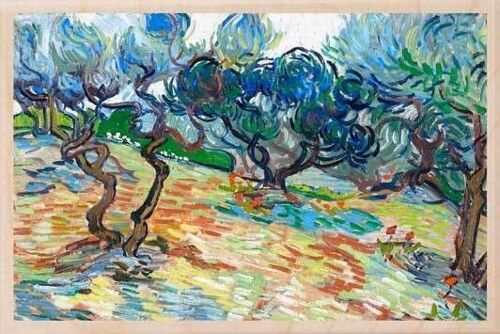 Wooden Postcard VAN GOGH, OLIVE TREES Fine Art Card