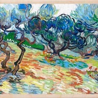 Wooden Postcard VAN GOGH, OLIVE TREES Fine Art Card