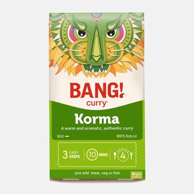 Kit de especias de curry Korma, 100% natural, auténtico, vegano