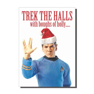 Trek The Halls Dr Spock Inspired Christmas Card