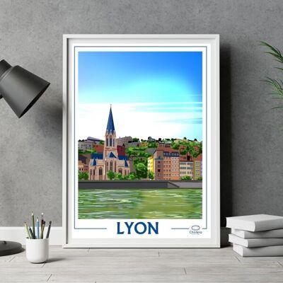 Cartel de la ciudad de Lyon.