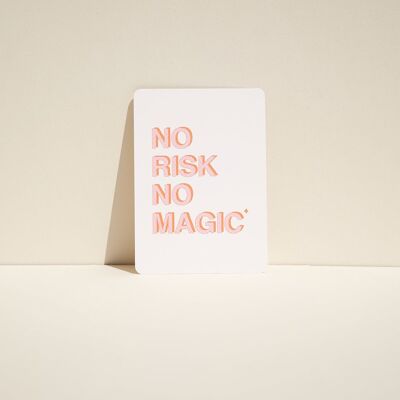 Positive Affirmation Card for Vision Board - No Risk No Magic