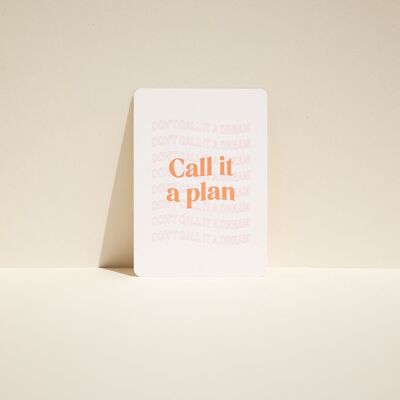 Positive Affirmation Card for Vision Board - Don't Call It a Dream, Call it a Plan