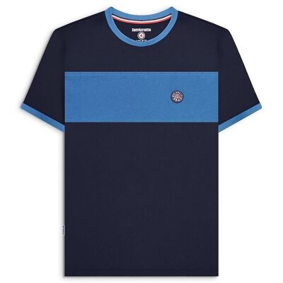 T-shirt con pannello badge Navy/Blu scuro AW23