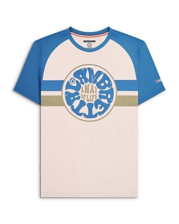 T-shirt Raglan contrasté doublure argent/bleu foncé AW23 36
