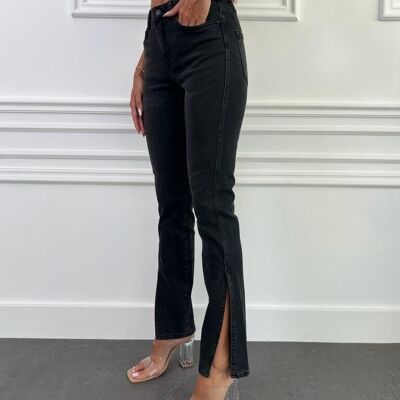 BLACK split jeans - JUNBY SLIT