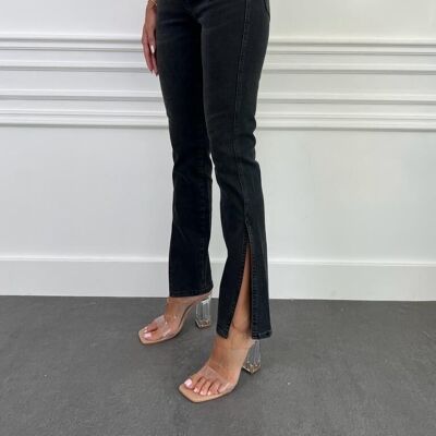 BLACK split jeans - JUNBY SLIT