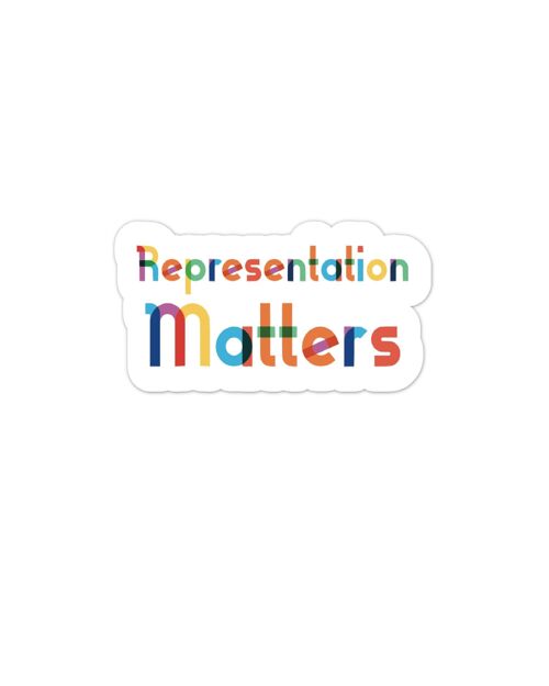 Representation Matters LGBT+ vinyl sticker